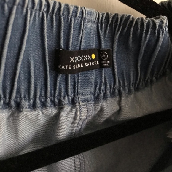 Kate Spade Saturday wide leg pull on crop jean - Picture 6 of 8